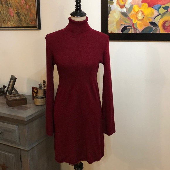 red cashmere sweater dress